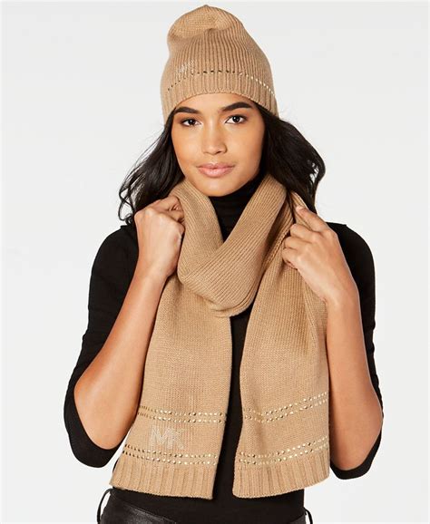 women michael kors hat|Michael Kors hat and scarf.